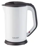 Чайник электрический Galaxy GL 0318 1.7л. 2000Вт белый/черный корпус: металл/пластик (ГЛ0318БЕЛ) Image