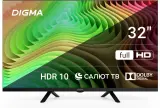 Телевизор LED Digma 32" DM-LED32SBB36 Салют ТВ Frameless Metal черный/черный FULL HD 60Hz DVB-T DVB-T2 DVB-C DVB-S DVB-S2 USB WiFi Smart TV Image