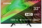 Телевизор LED Digma 32" DM-LED32SBB34 Салют ТВ Frameless Metal черный/черный HD 60Hz DVB-T DVB-T2 DVB-C DVB-S DVB-S2 USB WiFi Smart TV Image