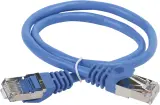 Патч-корд ITK PC03-C5EFL-1M F/FTP индивидуальный и общий экран RJ-45 вил.-вилка RJ-45 кат.5E 1м синий LSZH Image