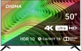 Телевизор LED Digma 50" DM-LED50UBB40 Салют ТВ Frameless Metal черный 4K Ultra HD 60Hz DVB-T DVB-T2 DVB-C DVB-S DVB-S2 USB WiFi Smart TV Image