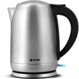 Чайник электрический Vitek VT-7033 1.7л. 2200Вт серебристый/черный корпус: металл/пластик Image