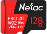 Носитель информации Netac P500 Extreme PRO 128GB MicroSDXC V30/A1/C10 up to 100MB/s, retail pack card only Image