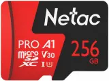 Носитель информации Netac P500 Extreme PRO 256GB MicroSDXC V30/A1/C10 up to 100MB/s, retail pack card only Image