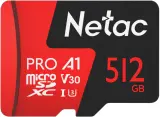 Носитель информации Netac P500 Extreme PRO 512GB MicroSDXC V30/A1/C10 up to 100MB/s, retail pack card only Image