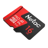 Носитель информации Netac P500 Extreme PRO 16GB MicroSDHC V10/U1/C10 up to 100MB/s, retail pack with SD Adapter Image