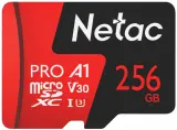 Носитель информации Netac P500 Extreme PRO 256GB MicroSDXC V30/A1/C10 up to 100MB/s, retail pack with SD Adapter Image