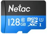 Носитель информации Netac P500 Standard 128GB MicroSDXC U1/C10 up to 90MB/s, retail pack card only Image