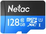 Носитель информации Netac P500 Standard 128GB MicroSDXC U1/C10 up to 90MB/s, retail pack with SD Adapter Image