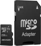 Флеш карта microSDXC 256GB Hikvision HS-TF-C1(STD)/256G/Adapter C1 V30 + adapter Image