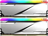 Netac Z RGB 32GB (2x16GB) DDR5-6400 (PC5-51200) C32 Silver 32-38-38-90 1.35V XMP Dual DIMM Kit Image