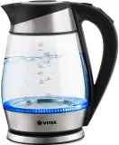 Чайник электрический Vitek VT-1177 1.7л. 2200Вт серебристый корпус: стекло/металл/пластик Image