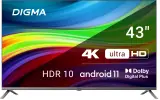 Телевизор LED Digma 43" DM-LED43UBB41 Android TV Frameless Metal темно-серебристый/серый 4K Ultra HD 60Hz DVB-T DVB-T2 DVB-C DVB-S DVB-S2 USB WiFi Smart TV Image