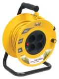 Удлинитель силовой IEK Garden (WKP23-06-04-20) 2x0.75кв.мм 4розет. 20м ПВС 6A катушка желтый Image
