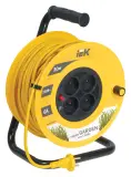 Удлинитель силовой IEK Garden (WKP23-06-04-30) 2x0.75кв.мм 4розет. 30м ПВС 6A катушка желтый Image