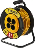 Удлинитель силовой Stayer 55070-30 2x2.5кв.мм 4розет. 30м ПВС 10A катушка желтый Image