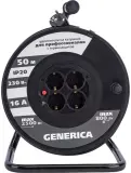 Удлинитель силовой IEK УК50 (WKP20-16-04-50-G) 3x1.5кв.мм 4розет. 50м ПВС 16A катушка Image