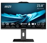 MSI Pro AP242P 14M AiO 23,8" FHD(1920x1080)IPS AG Non-touch, Core i3-14100 (3.5GHz), 8Gb DDR5 (1x8Gb),256GB SSD, Intel UHD,WiFi,BT,camera,WirelessKB&mouse Eng/Rus,noOS,1y w-ty,Black Image
