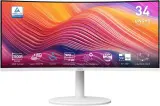 Монитор MSI 34" Modern MD342CQPW белый VA LED 21:9 HDMI M/M матовая HAS Piv 3500:1 300cd 178гр/178гр 3440x1440 120Hz DP UW USB 8.05кг Image