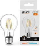 Лампа филам. Gauss Filament 9Вт цок.:E27 груша св.свеч.бел.теп. (упак.:10шт) (22219) Image