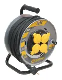 Удлинитель силовой IEK Professional (WKP17-16-04-30-44) 3x2.5кв.мм 4розет. 30м КГ 16A метал.катушка серый Image