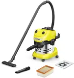 Строительный пылесос Karcher WD 4 S V-20/5/22 1000Вт (уборка: сухая/влажная) желтый Image