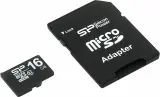 Флеш карта microSDHC 16GB Silicon Power SP016GBSTH010V10SP + adapter Image