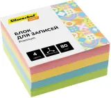 Блок для записей бумажный Silwerhof Daily Премиум 90х90х45мм 80г/м2 4цв.в упак. Image