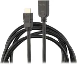 Кабель-удлинитель аудио-видео Buro HDMI (m)/HDMI (f) 1.5м. позолоч.конт. черный (BU-HDMI2.0-EXTND-1.5M) Image