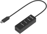 Разветвитель USB-C Buro BPH-C-1906 4порт. черный (BU-USBC-HUB-4U20) Image