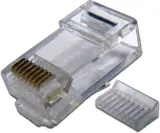 Коннектор Lanmaster (TWT-PL45-8P8C-6V) UTP кат.6 RJ45 прозрачный (упак.:100шт) Image