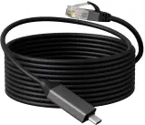 Кабель Buro BU-USB-C-LAN100-2m USB Type-C (m) RJ-45 (m) 2м черный (пакет) Image