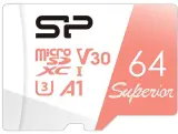 Флеш карта microSDXC 64GB Silicon Power SP064GBSTXDV3V20 Superior V30 A1 w/o adapter Image