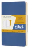 Блокнот Moleskine VOLANT QP713B41M17 Pocket 90x140мм 80стр. нелинованный мягкая обложка синий/желтый янтарный (2шт) Image