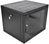 Шкаф коммутационный ЦМО (ШРН-М-9.650-9005) настенный 9U 600x650мм пер.дв.стекл 120кг черный 581мм 22.5кг 180град. 475мм металл Image