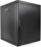 Шкаф коммутационный ЦМО (ШРН-М-15.500.1-9005) настенный 15U 600x520мм пер.дв.металл 130кг черный 456мм 23.94кг 180град. 745мм сталь Image