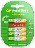 Аккумулятор GP 100AAAHC3/1RGY-2CRCB4 40/400 AAA NiMH 1000mAh (4шт) блистер Image