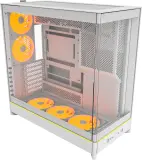 Корпус Montech HS02 PRO белый без БП ATX 4x140mm 2xUSB3.0 audio bott PSU Image