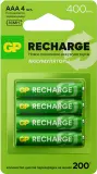 Аккумулятор GP RECHARGE AAA NiMH 400mAh (4шт) Image