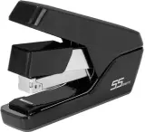 Степлер настольный Deli E0371S BLACK E0371S Exceed 24/6 24/8 26/6 26/8 (55листов) снижение усилия плоский подгиб скобы черный 50скоб металл/пластик коробка Image