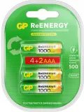 Аккумулятор GP Rechargeable 100AAAHC4/2RGY-2CRCB6 AAA NiMH 930mAh (6шт) блистер Image