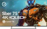 Телевизор QLED Sber 75" SDX-75UQ5231 Салют ТВ черный 4K Ultra HD 60Hz DVB-T DVB-T2 DVB-C DVB-S DVB-S2 USB WiFi Smart TV Image