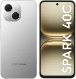 Смартфон Tecno Spark 40C 256Gb 8Gb черный моноблок 3G 4G 6.67" 720x1600 Android 14 48Mpix 802.11 a/b/g/n/ac NFC GPS GSM900/1800 Protect
