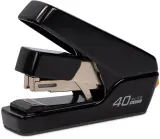 Степлер настольный Deli 0370SBLACK Exceed 24/6 26/6 (40листов) снижение усилия черный 100скоб коробка Image