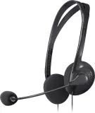 Наушники с микрофоном Defender Aura 102 черный 1.8м накладные оголовье (63102) Image
