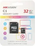 Флеш карта microSDHC 32GB Hikvision HIKSEMI HS-TF-C1 32G V30 + adapter Image