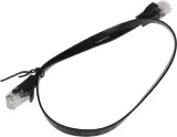 Патч-корд Buro Flat 10Гбит/с UTP 4 пары cat.6 Cu molded 0.5м черный RJ-45 (m)-RJ-45 (m) (BU-C6-FLAT-0.5M-B) Image