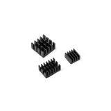 Набор радиаторов ACD RA537   Black 3 in 1 Heat Sink Set Aluminum (15x10x5мм, 14x14x6мм и 8.8x8.8x5мм) for Raspberry Pi 4B комплект из 3шт Image